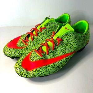 Nike Mercurial Futbol/ Soccer Cleats 87950-991 13W Vapor. Rare Color Way. Grn/Pk